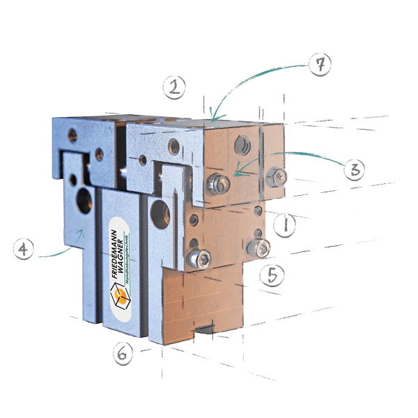 Parallelgreifer PGM mit C-Nuten