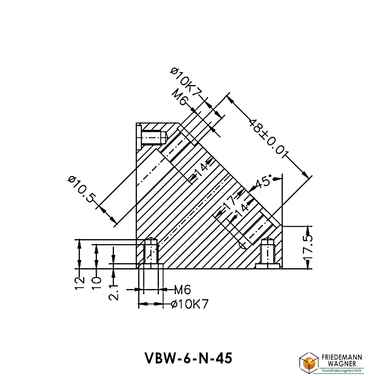 Verbindungswinkel-VBW-6-N-45