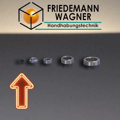 Sammelbild alle Zentrierringe - Pfeil zeigt auf ZR-3 d4x2
