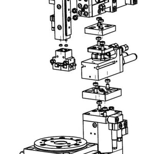 Baukastensystem mit Rastermaß und Zentrierringen - Skizze modulares Fügen