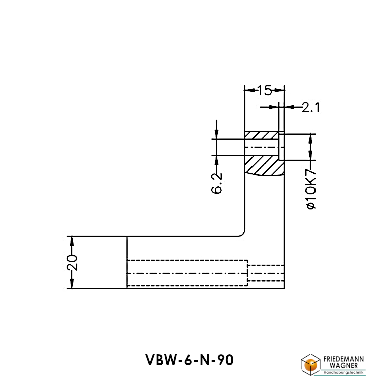 Verbindungswinkel-VBW-6-N-90
