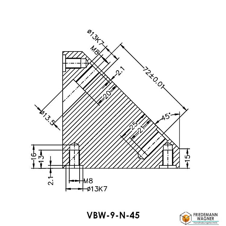 Verbindungswinkel-VBW-9-N-45