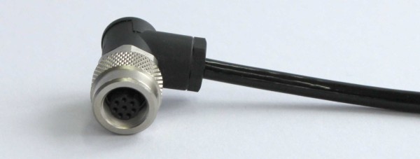 Cable socket 8-pin M9x0,5 angular, KBU-8-W-9-B-5